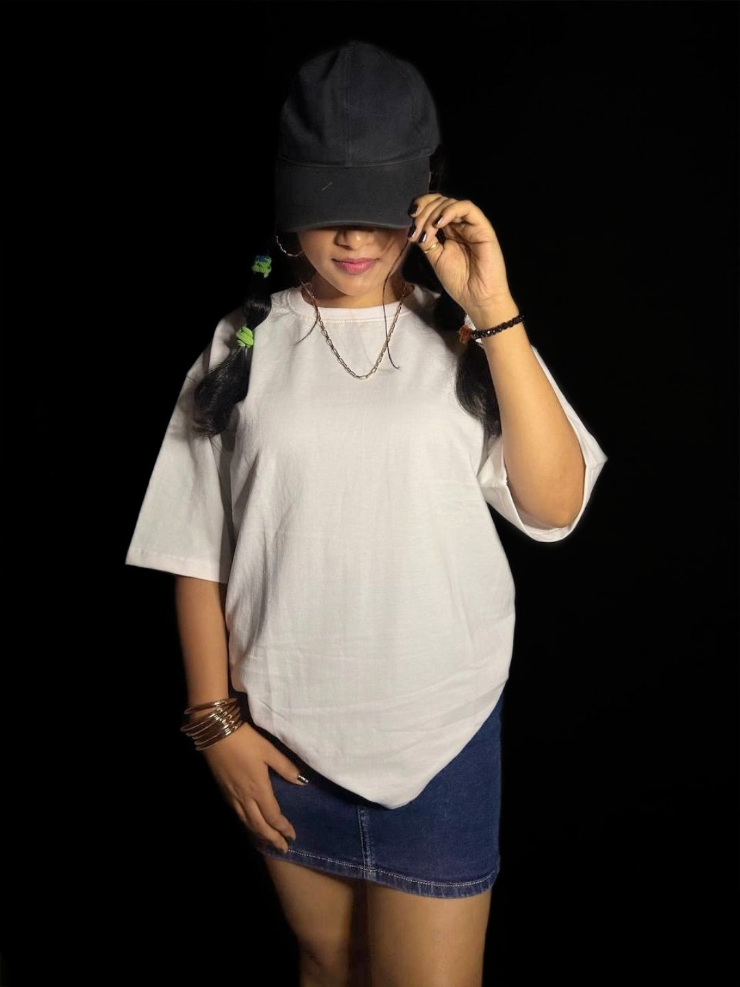 Women's Plain White Oversized T-shirt