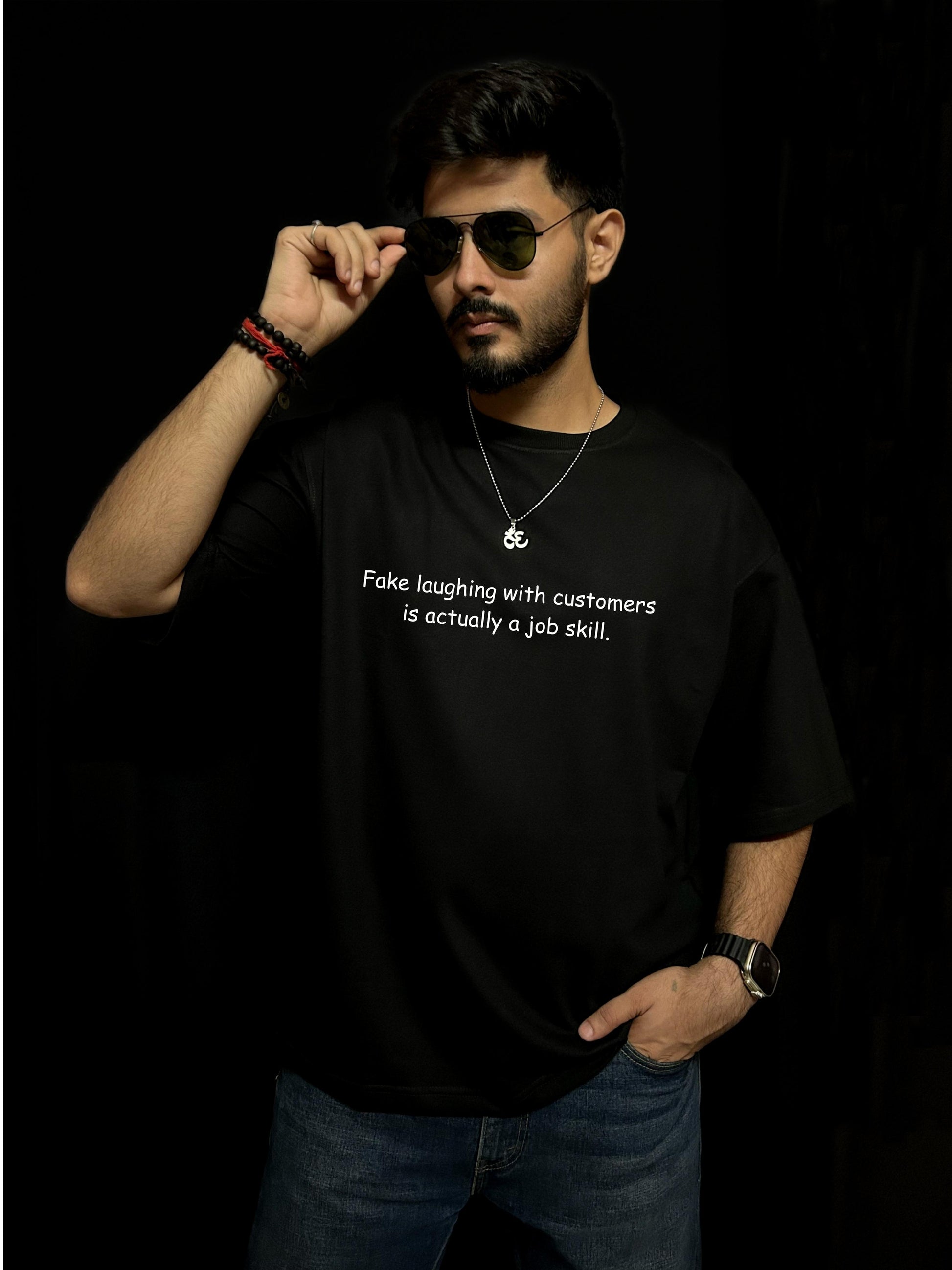 Fake Laughing Oversized T-shirts
