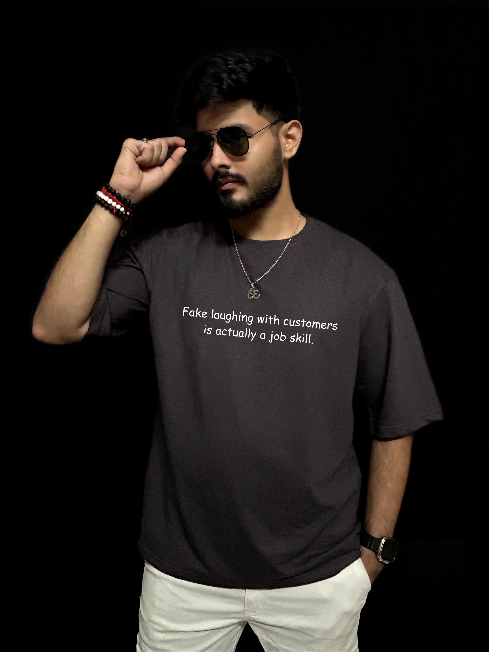 Fake Laughing Oversized T-shirts