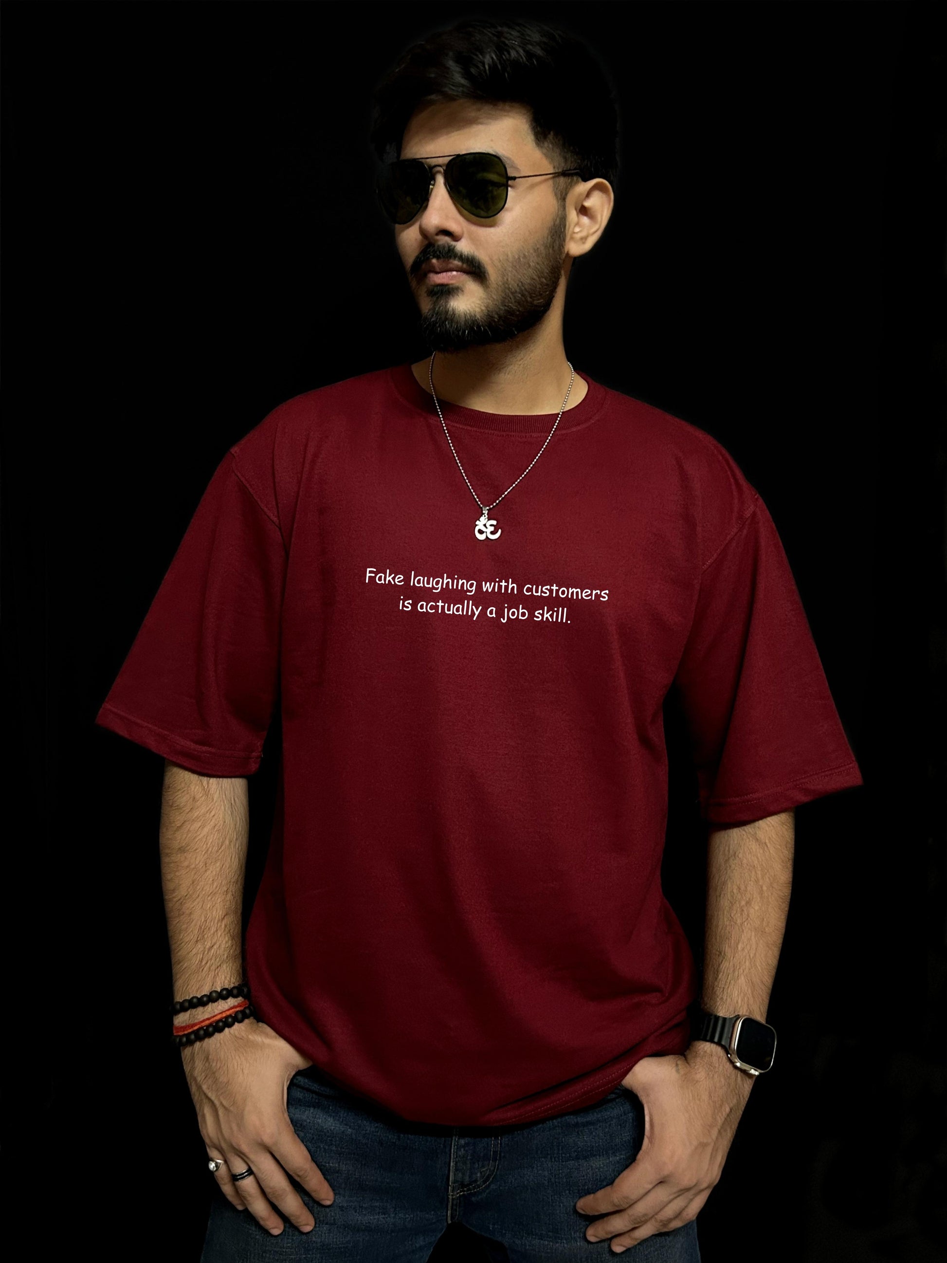 Fake Laughing Oversized T-shirts