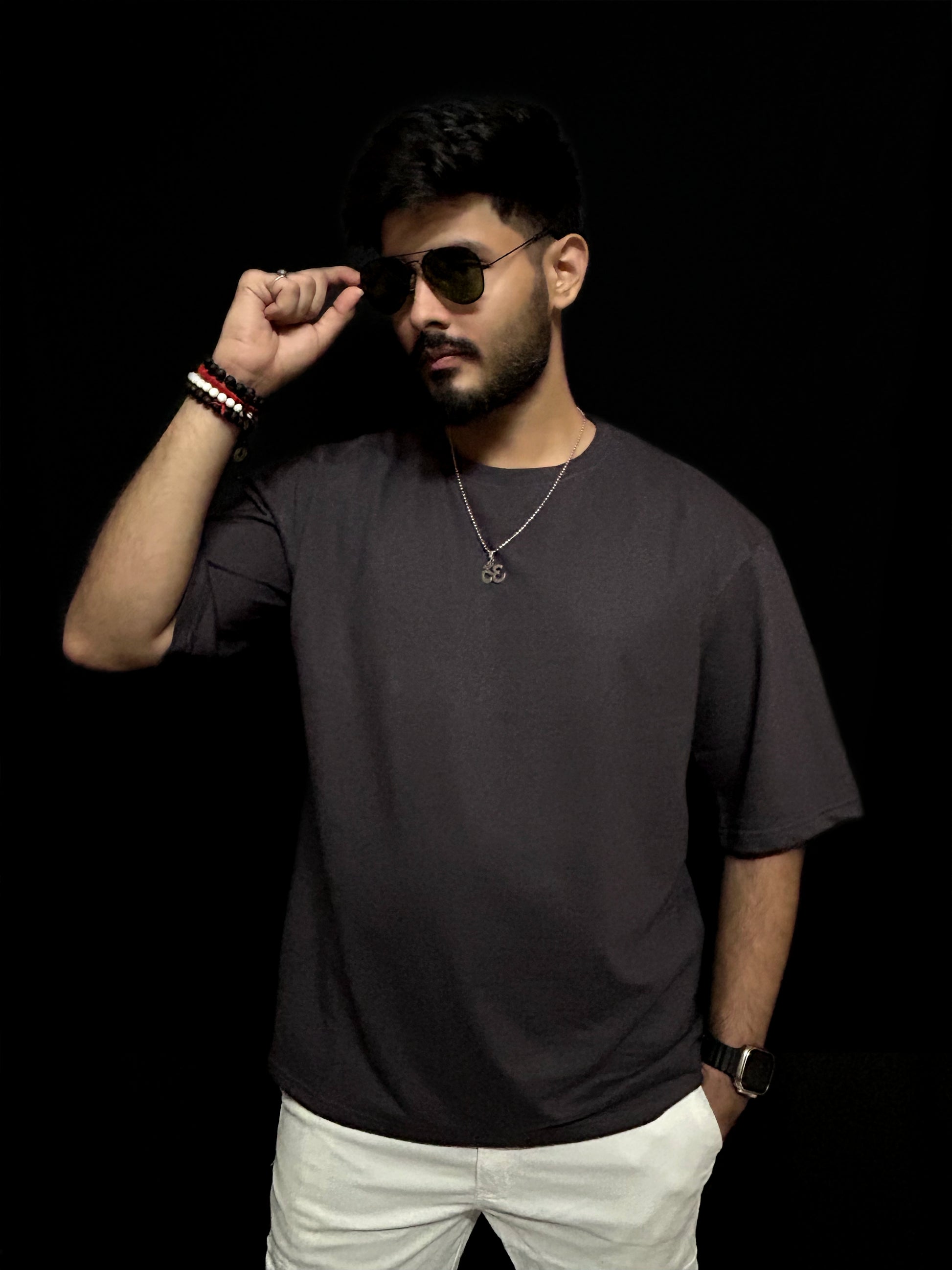 Men's Plain DGrey Oversized T-shirt