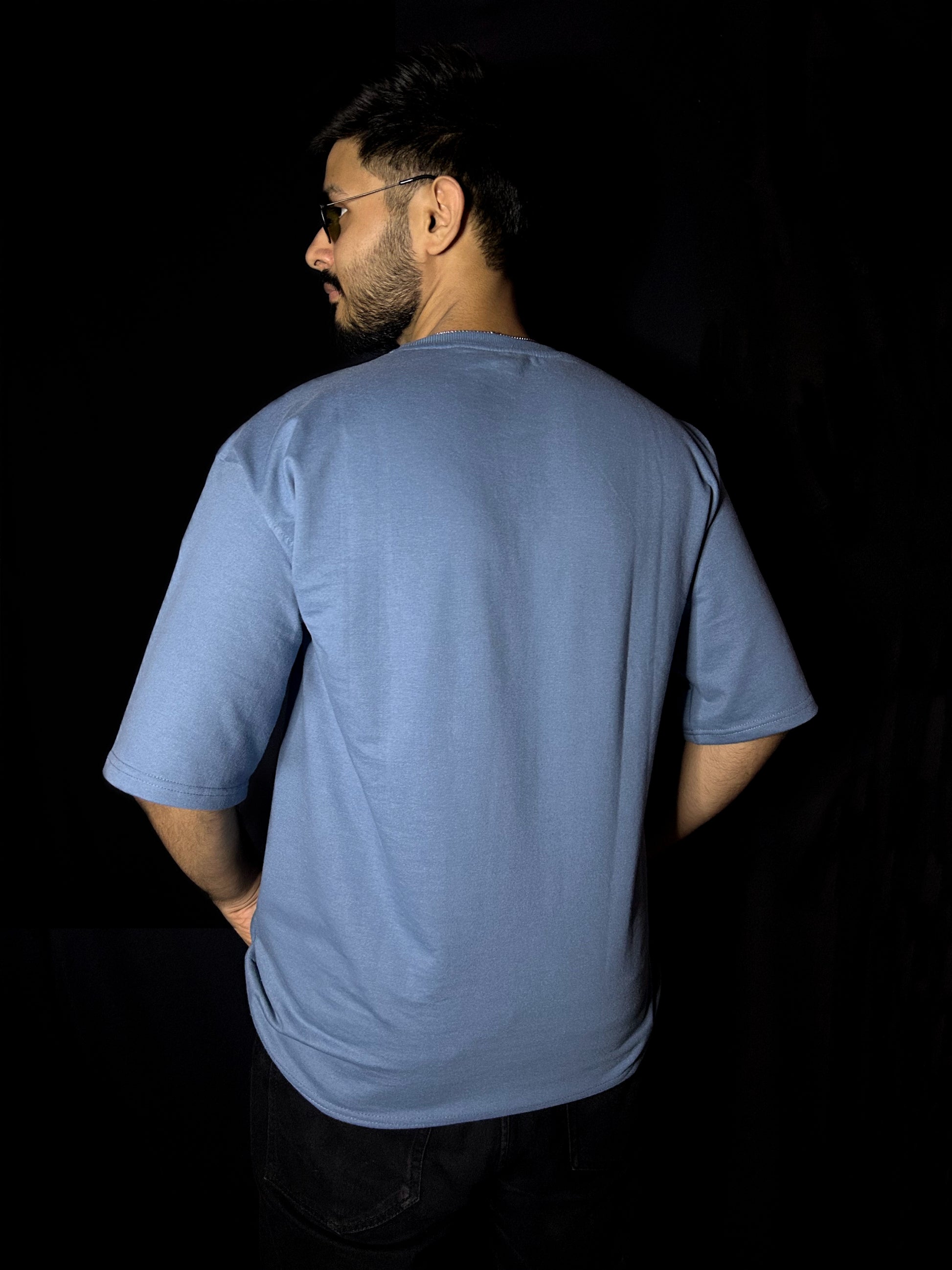 Men's Plain MGrey Oversized T-shirt