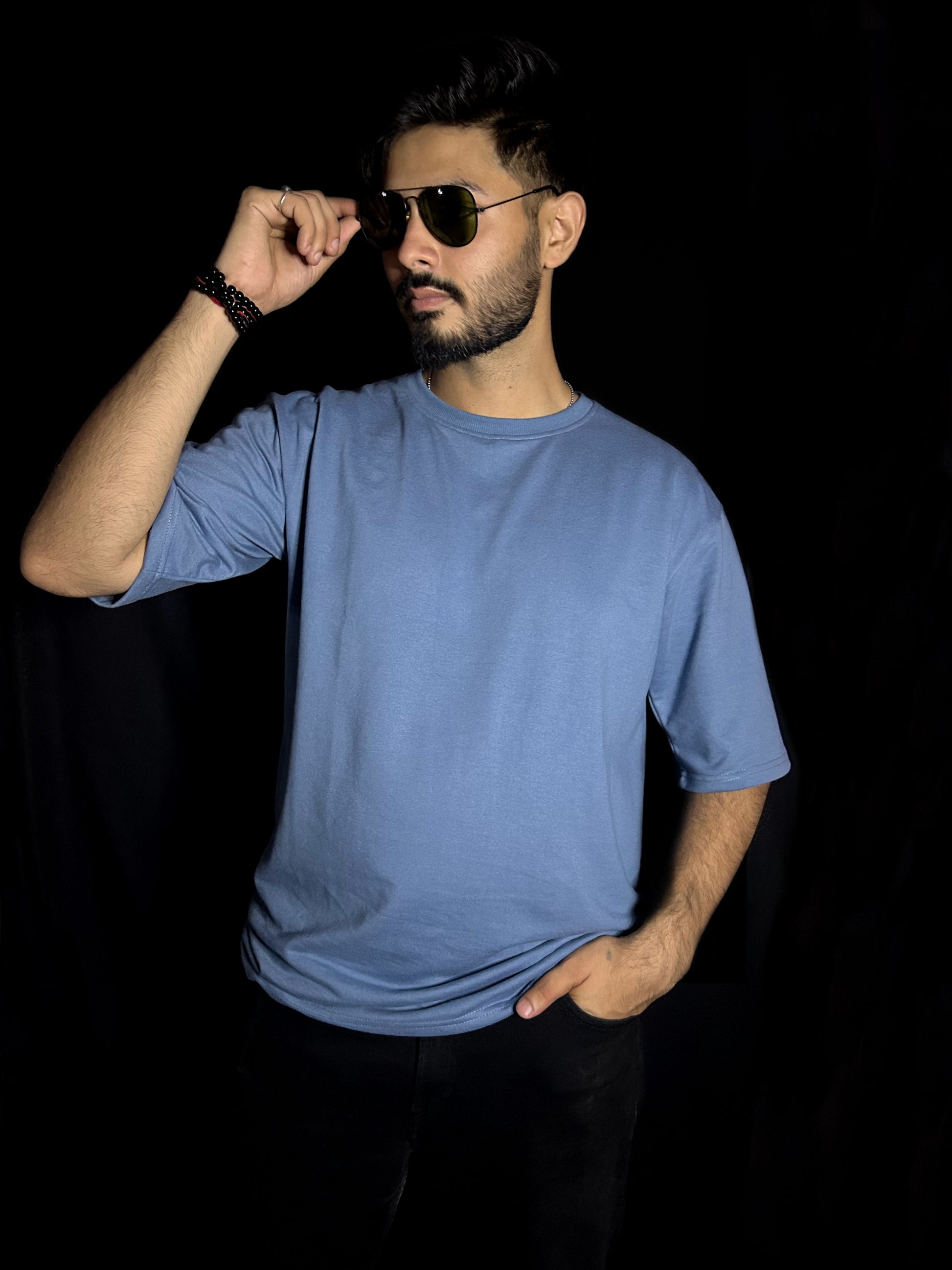 Men's Plain MGrey Oversized T-shirt