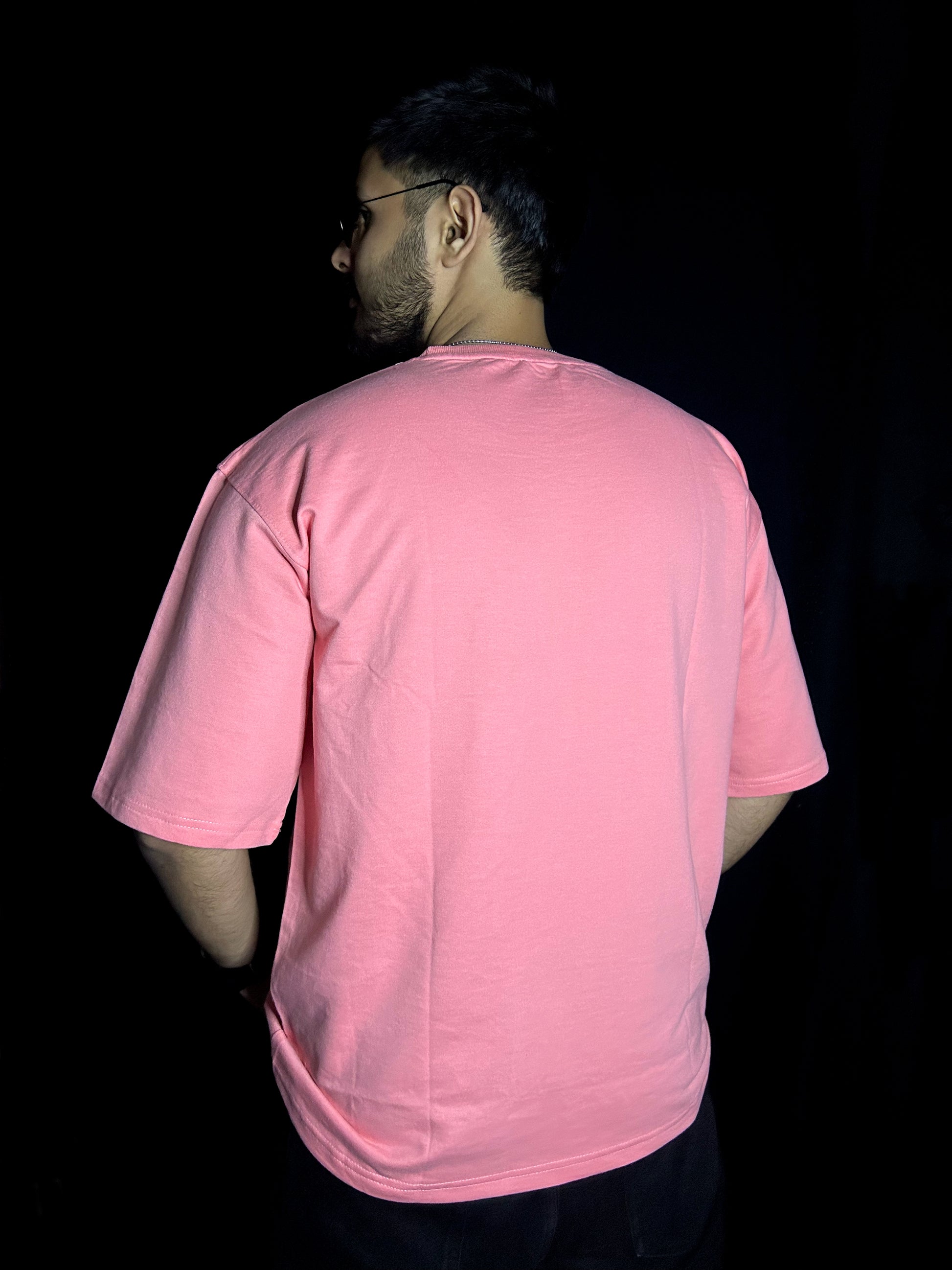 Men's Plain Peach Oversized T-shirt