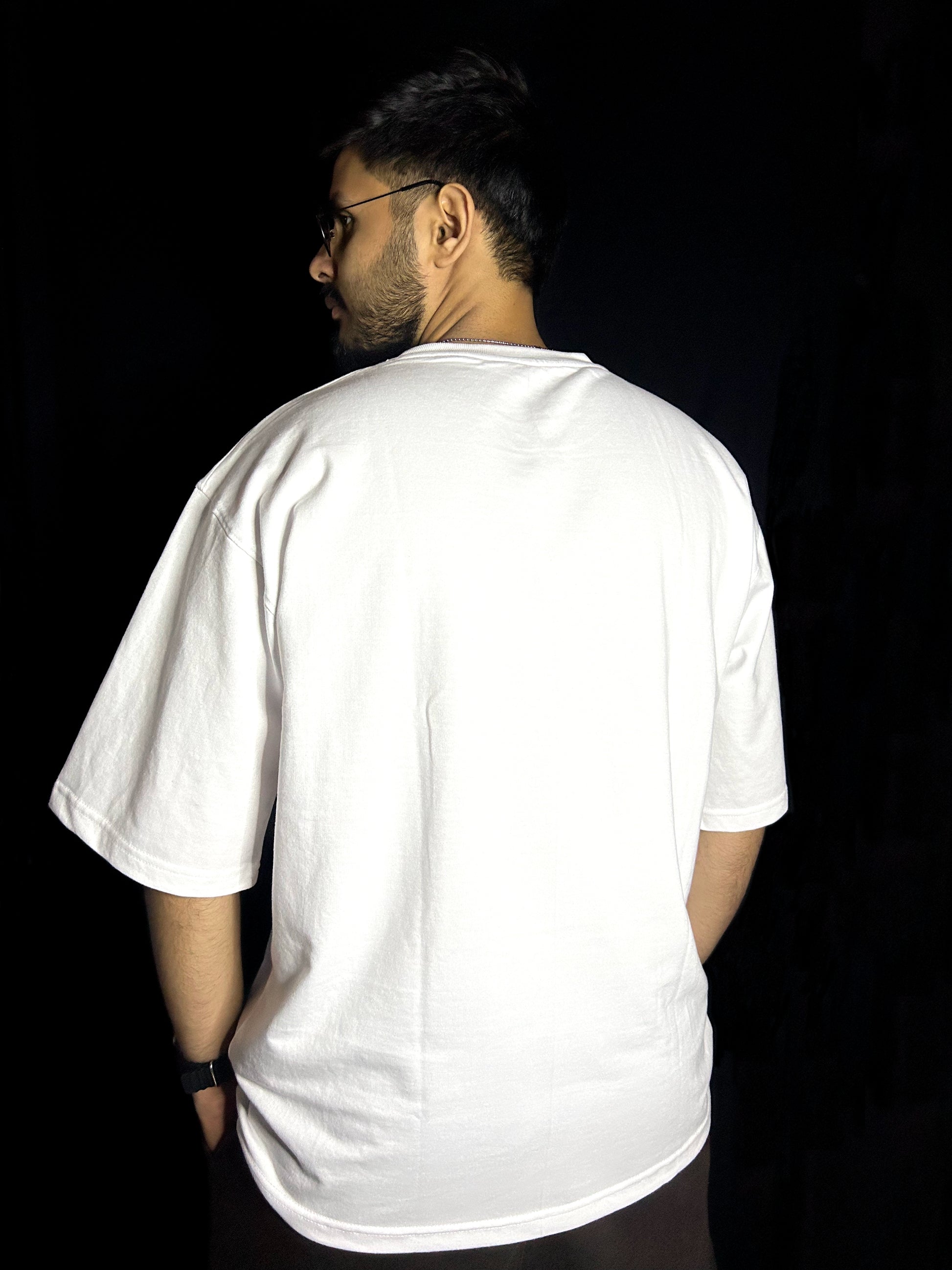 Men's Plain White Oversized T-shirt