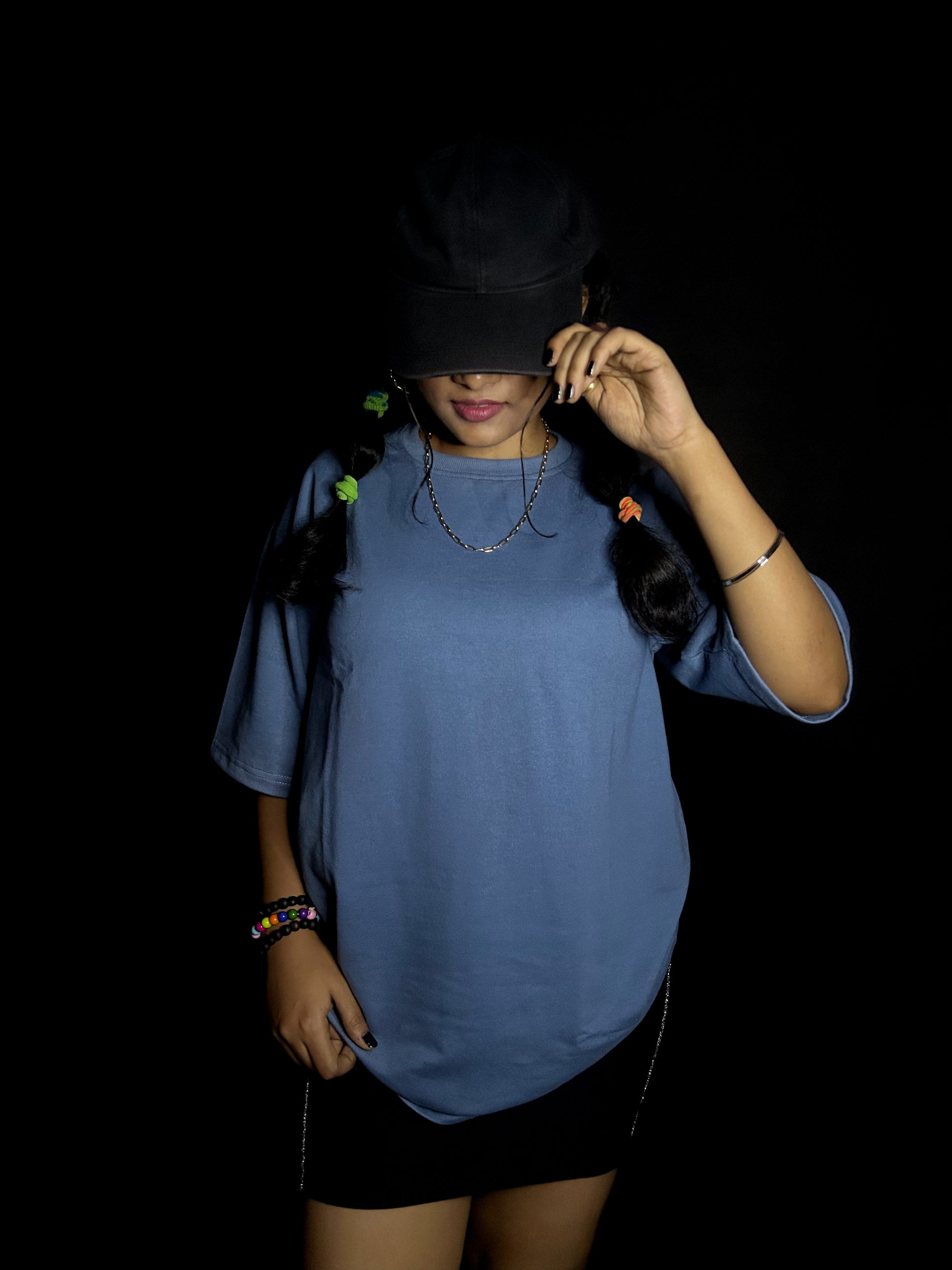 Women's Plain MGrey Oversized T-shirt