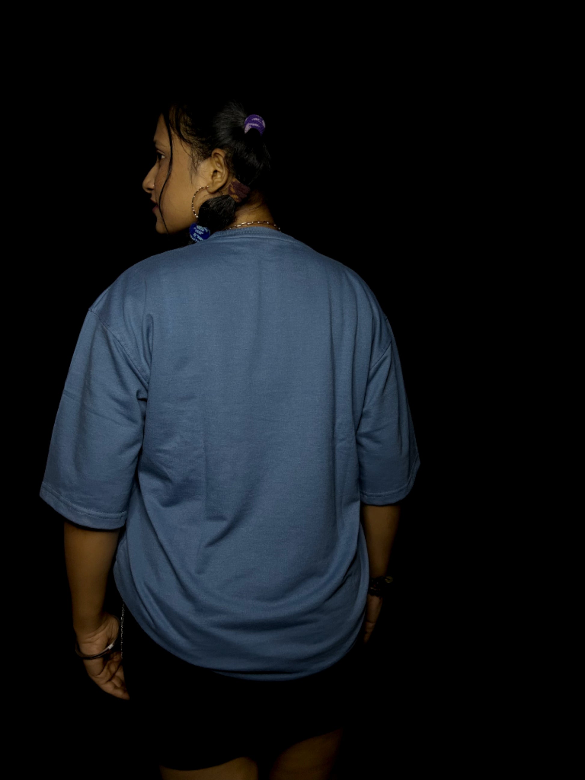 Women's Plain MGrey Oversized T-shirt