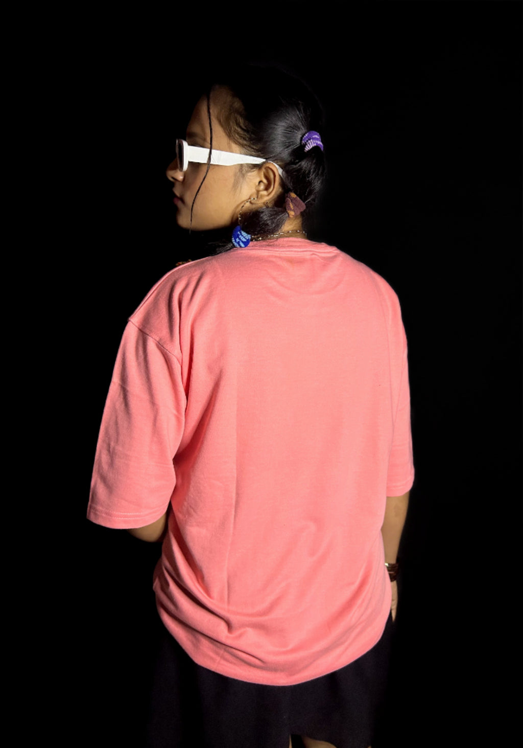 Women's Plain Peach Oversized T-shirt