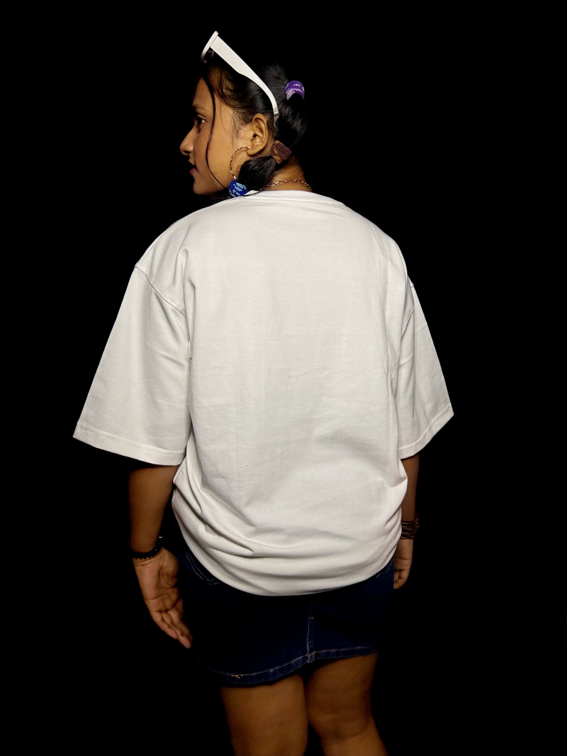 Women's Plain White Oversized T-shirt